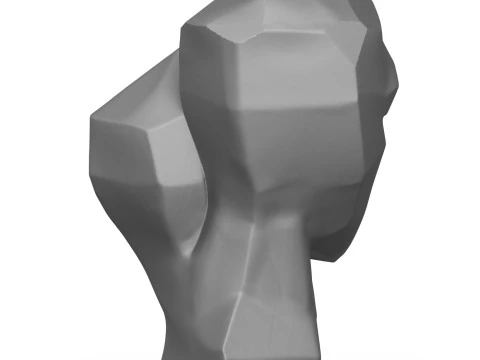 Couple Head Statue 3D Print Model 3D Print Model
