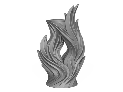 Beautiful Flower Vase 3D Print Model 3D प्रिंट मॉडल