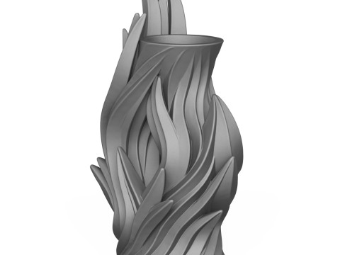 Beautiful Flower Vase 3D Print Model Model Cetak 3D