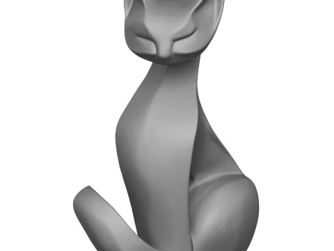 Decorative Cat Statue 3D Print Model 3D Print Model