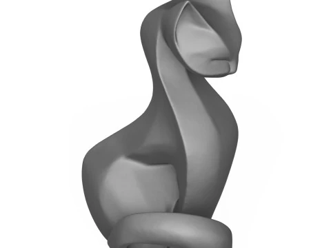 Decorative Cat Statue 3D Print Model 3D Print Model