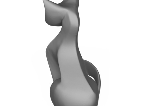 Decorative Cat Statue 3D Print Model 3D printmodel