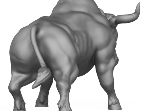 Muscular Bull 3D Print Model Modelo de Impressão 3D