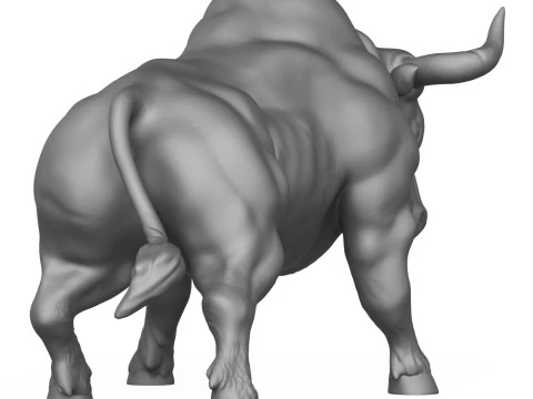 Muscular Bull 3D Print Model 3D Print Model