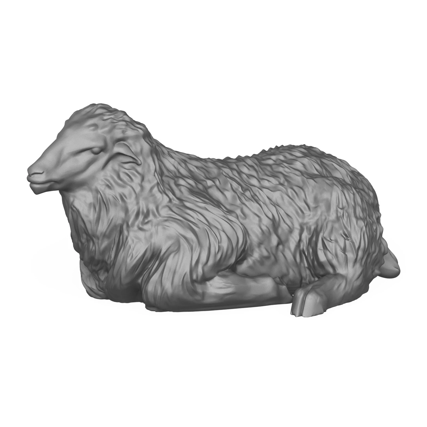 Sitting Sheep 3D Print Model 3D Print Model .c4d .max .obj .3ds .fbx .stl .blend