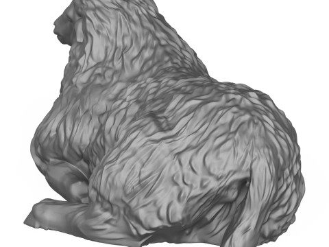 Sitting Sheep 3D Print Model 3D प्रिंट मॉडल