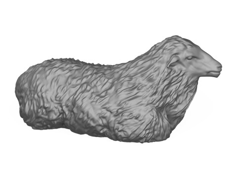 Sitting Sheep 3D Print Model 3D प्रिंट मॉडल