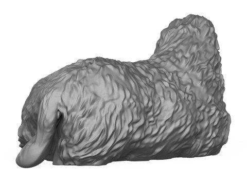 Sitting Sheep 3D Print Model 3D प्रिंट मॉडल