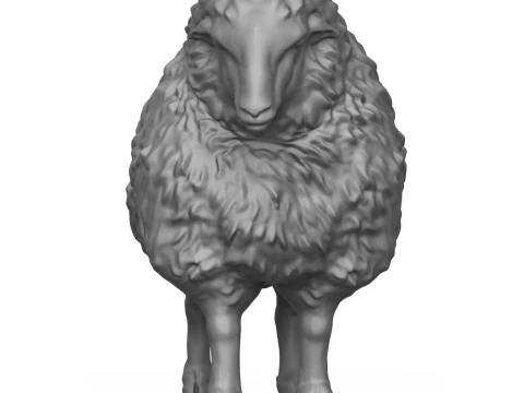 Standing Sheep 3D Print Model 3D Print Model