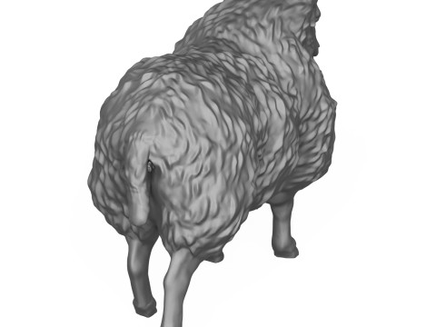 Standing Sheep 3D Print Model 3Dプリントモデル