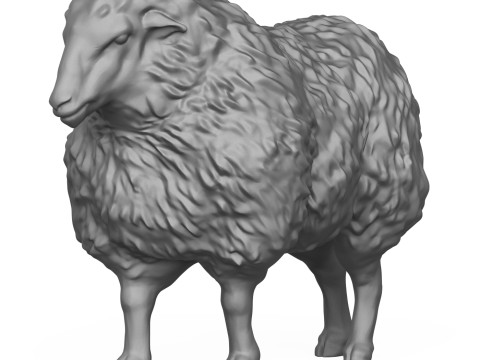 Standing Sheep 3D Print Model 3Dプリントモデル