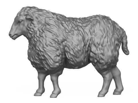 Standing Sheep 3D Print Model 3Dプリントモデル