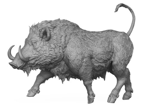 Wild Boar 3D Print Model 3D Druckmodell
