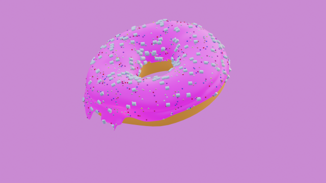 A donut 3D Model .c4d .max .obj .3ds .fbx .stl .blend 