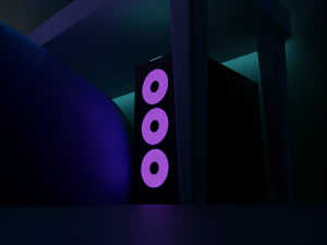 Bedroom with computer 3D Model