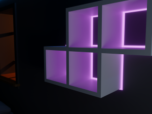 Bedroom with computer 3D Model