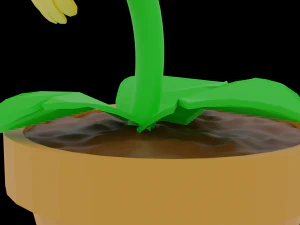 Sunflower plants vs zombies 3D Model