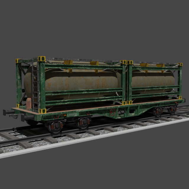 Tank car 3D Model .c4d .max .obj .3ds .fbx .stl .blend
