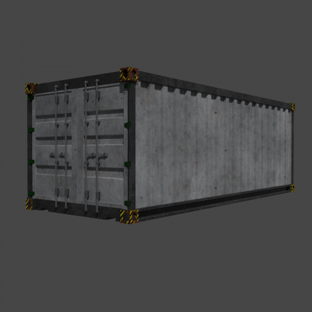 Container 3D Model .c4d .max .obj .3ds .fbx .stl .blend