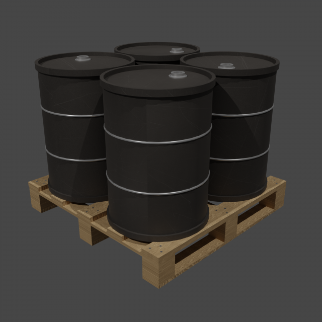 Barrels 3D Model .c4d .max .obj .3ds .fbx .stl .blend 