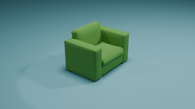 Chair green 3D Model .c4d .max .obj .3ds .fbx .stl .blend 