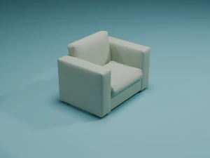 Krzesło białe Model 3D