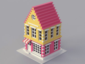 Cartoon Dutch Buildings 01 Modèle 3D