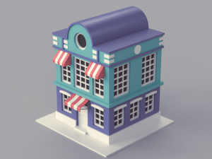 Cartoon Dutch Buildings 01 Modèle 3D
