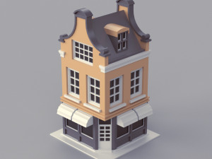 Cartoon Dutch Buildings 01 Modèle 3D