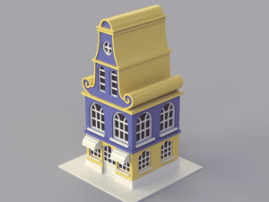 Cartoon Dutch Buildings 01 Modèle 3D