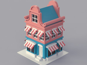 Cartoon Dutch Buildings 01 Modèle 3D