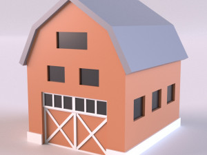 Low poly farm Buildings 01 3D मॉडल