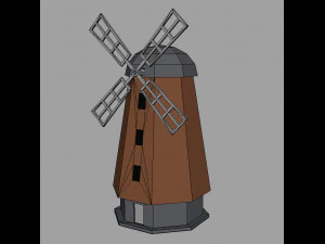 Low poly farm Buildings 01 3D Model