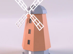 Low poly farm Buildings 01 3D Model