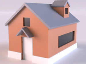 Low poly farm Buildings 01 3D Model