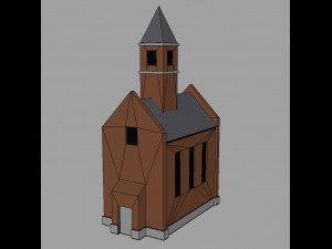 Low poly farm Buildings 01 3D मॉडल