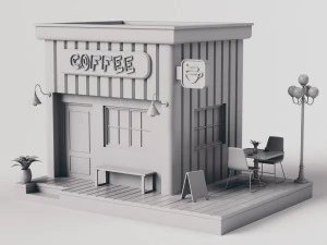 Small Cafe 01 3D Model