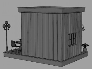 Small Cafe 01 3Dモデル