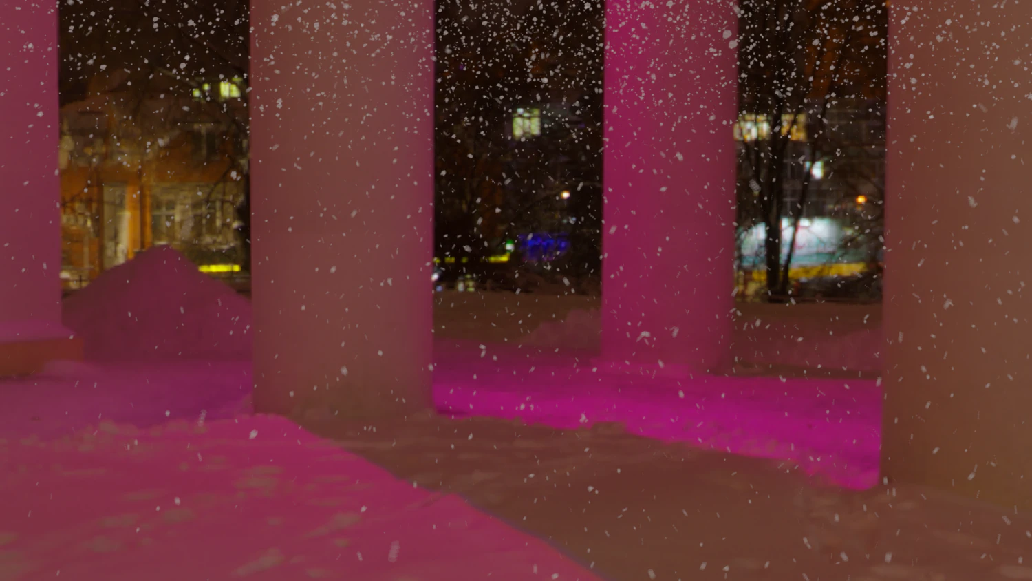 Snow blizzard Low-poly 3D Model .c4d .max .obj .3ds .fbx .stl .blend 