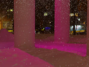 暴风雪低聚 3D 模型