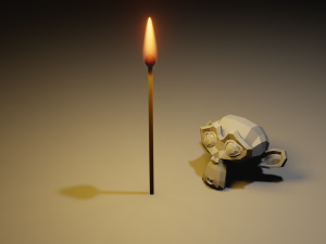 Match fire Low-poly 3D मॉडल