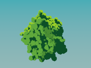 Bushes greenery trees landscaping in the style of Anime Ghibli 3D मॉडल