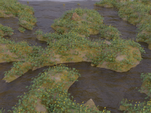 Plots of land with water 3Dモデル