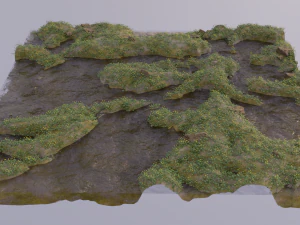Plots of land with water 3D Model