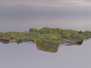 Plots of land with water 3D Модель