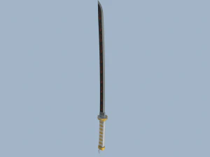 Katana Low Poly Modelo 3D