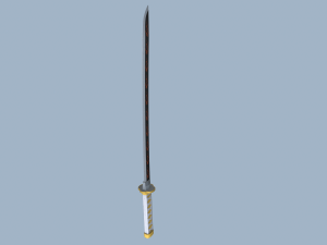 Low Poly Katana 3D Model