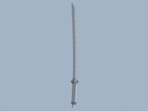 Low Poly Katana 3D Model