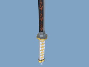 Low Poly Katana 3D Model