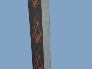 Low Poly Katana 3D Model